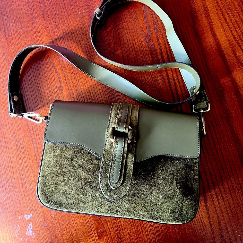 Amerai Suede Leather Crossbody Bag